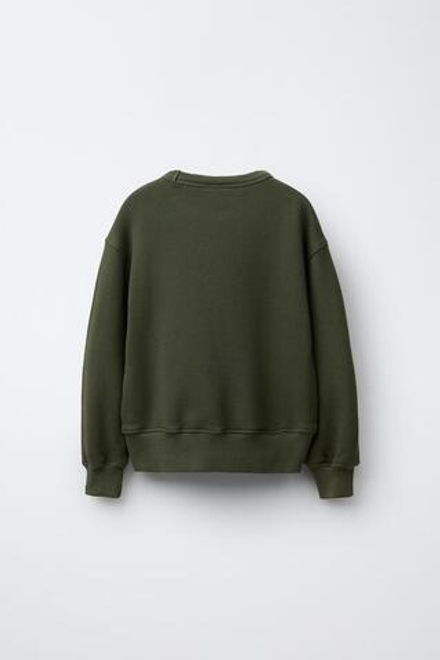 ZARA Х BENSIMON ® ТОЛСТОВКА С КРУГЛЫМ ВЫРЕЗОМ, ХАКИ