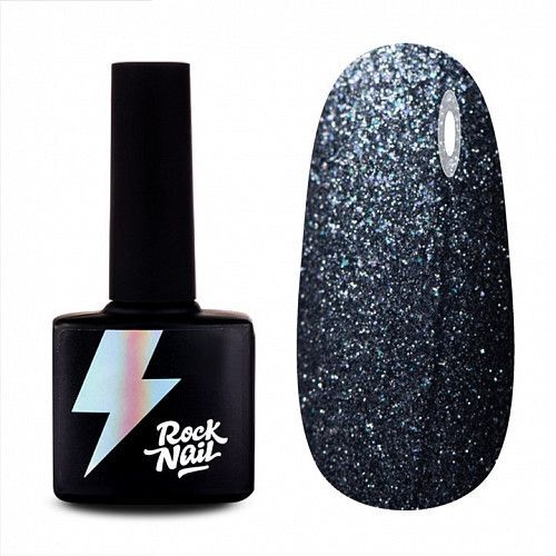 RockNail Гель-лак Basic 155 Sparkly Graphite, 10 мл