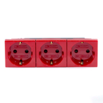 Тройная розетка Viva красная DKC