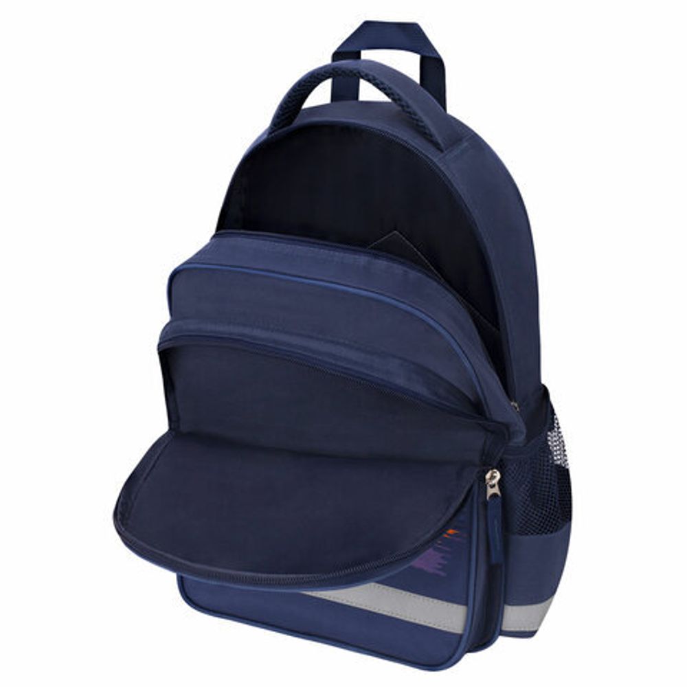 Рюкзак ПИФАГОР SCHOOL, 1 отделение, 3 кармана, "Speed bolid", 38x28х14 см, 273170