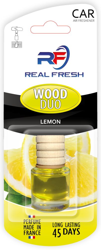 ОСВЕЖИТЕЛЬ ВОЗДУХА REAL FRESH WOOD-DUO LEMON