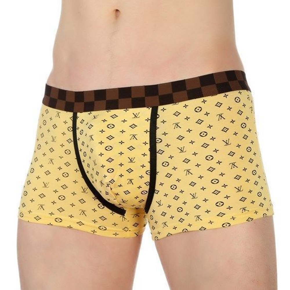 Мужские трусы Louis Vuitton хипсы желтые