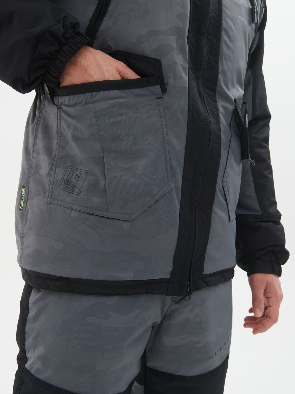 Костюм зимний Горка-Люкс ткань Breathable Camo цвет Серый