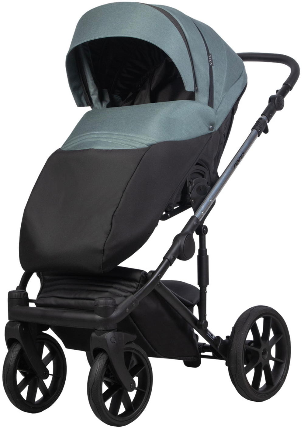 Детская коляска Riko Nano Thermo 3 в 1 с автокреслом Rant Cruise Grey 14 Dark sage (темно-зеленый)