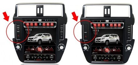 Магнитола для Toyota Land Cruiser Prado 150 2014-2017 - Carmedia SP-12104-S9 ("Тесла-стиль") на Android, 8-ЯДЕР, 4ГБ-64ГБ, SIM-слот