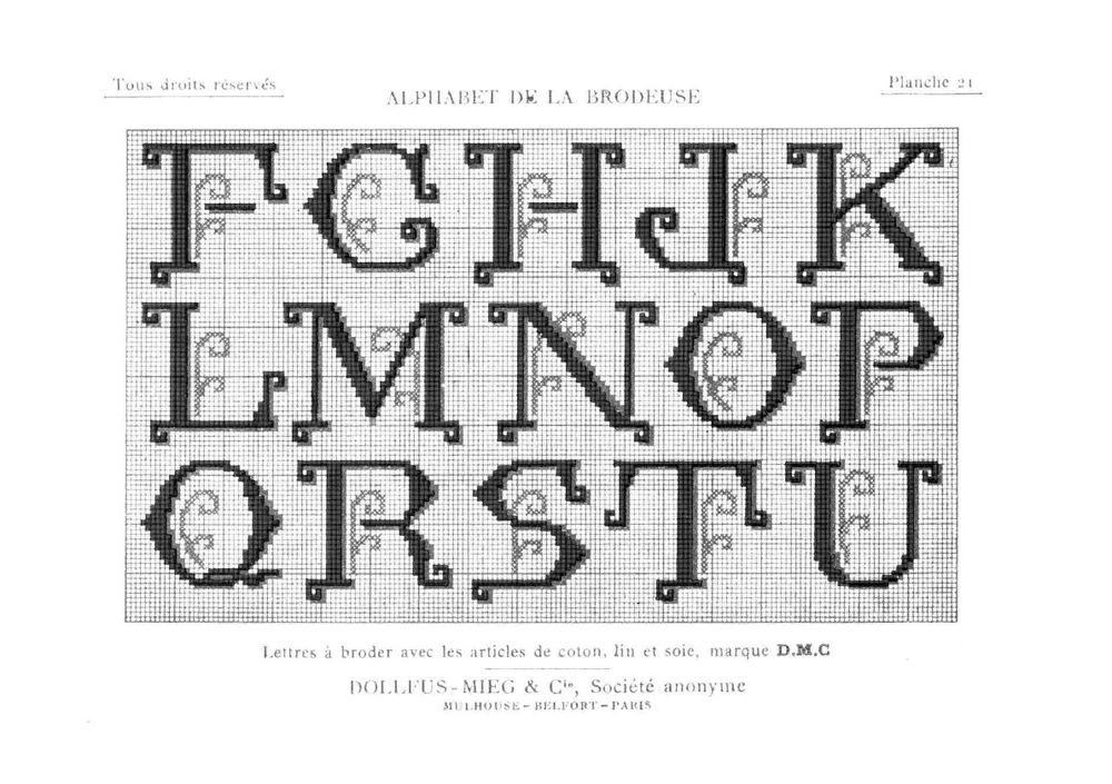 Alphabet de La Brodeuse | G. Dubois