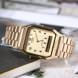 CASIO Men YOUTH Gold Watch AQ-230GA-9B