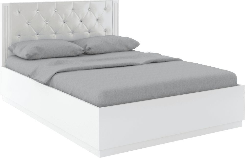 Кровать двухспальная с подъемным механизмом 140х200 см Тиффани, Белый Поры Дерева, RINNER мебельная фабрика