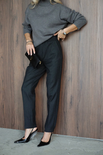 Брюки сигареты из плотного вискозы