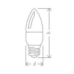 Лампа Navigator 61 328 NLL-C37-8.5-230-4K-E27-FR