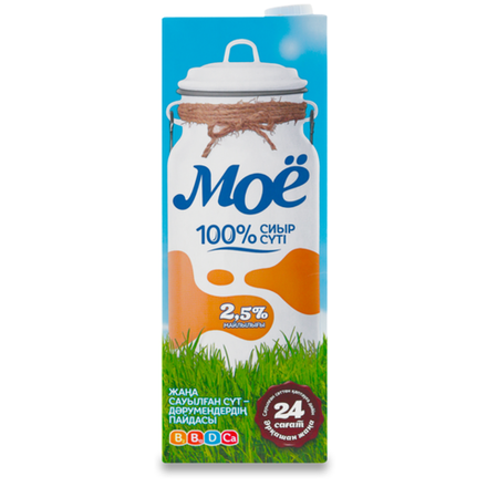Молоко Моё 2,5% 1 л т/п