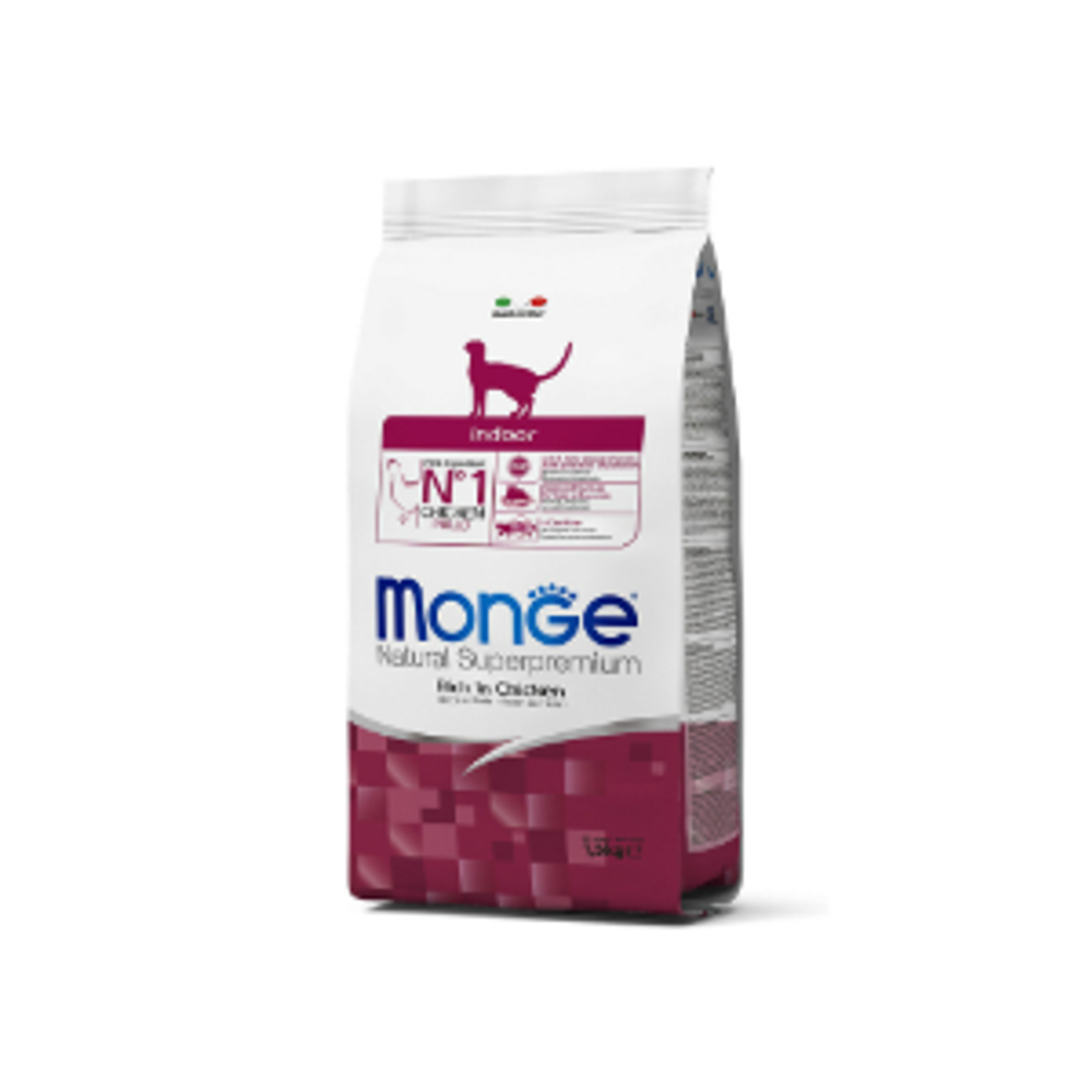 Сухой корм для домашних кошек из курицы Monge Cat Daily Line Indoor 1,5кг