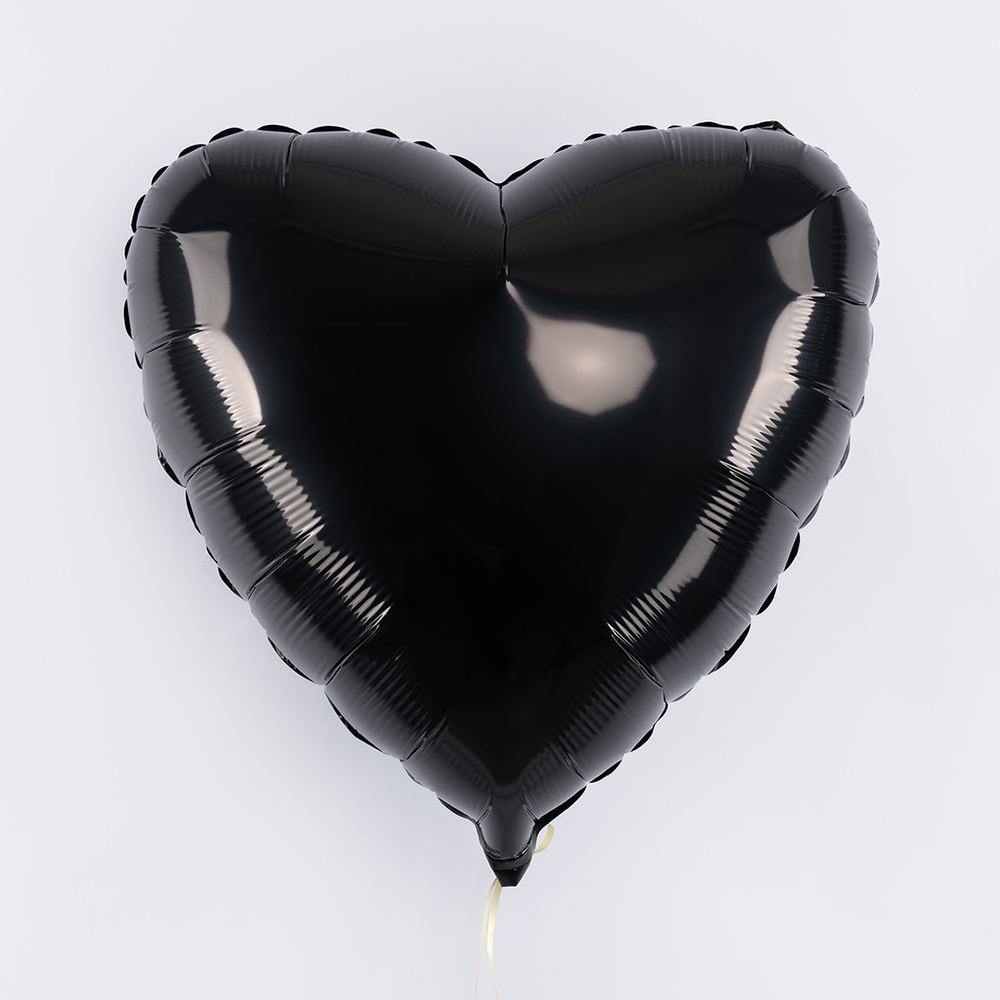 Сердце 18" Черный / Black Fm