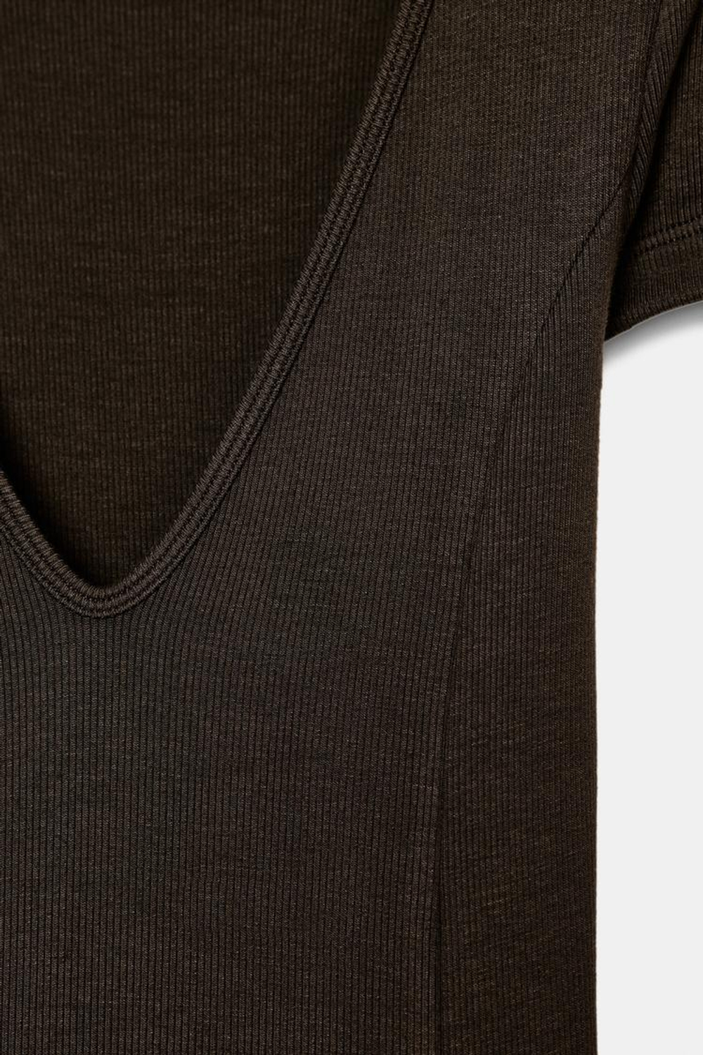 ZARA ДЛИННОЕ ПЛАТЬЕ В РУБЧИК, КОРИЧНЕВЫЙ