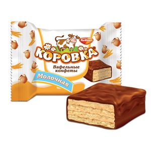 КОНФЕТЫ КРАСНЫЙ ОКТЯБРЬ ВАФЕЛЬНЫЕ КОРОВКА МОЛОЧНАЯ