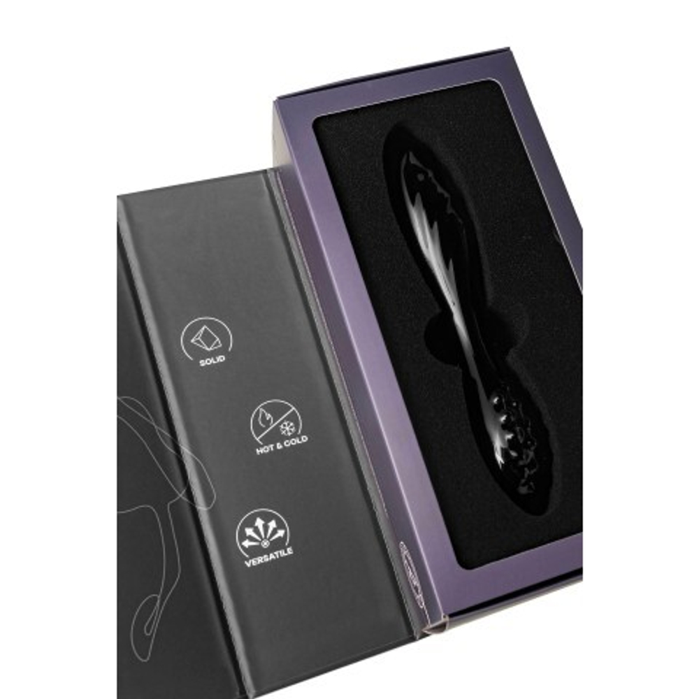 Стеклянный фаллоимитатор Satisfyer Dazzling Crystal (18,2×3,6 см), черный