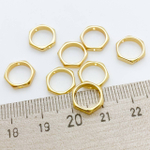 Коннектор-рамка, цвет золото, размер 10 мм, внутренний диаметр 8 мм, цена за 1 шт