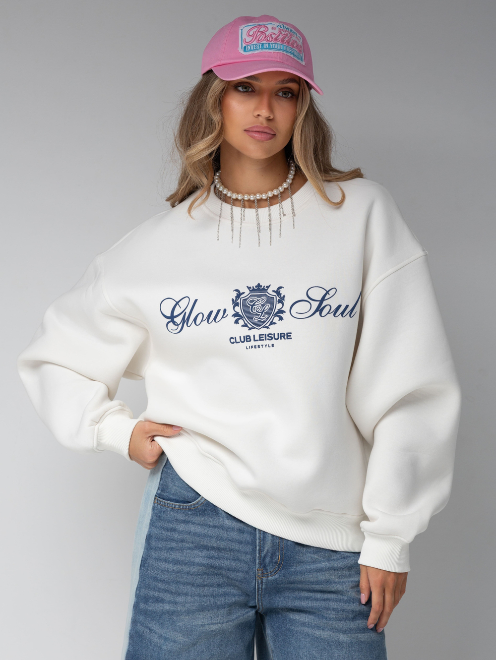 Свитшот оверсайз с принтом old money