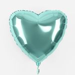 F Шар Сердце 18''/46 см, Бирюзовый Тиффани (БГ-15)