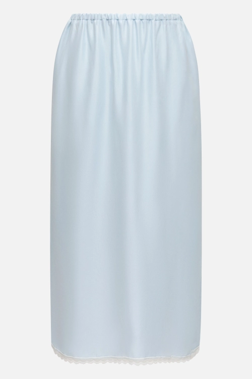 Юбка из купры с кружевной окантовкой