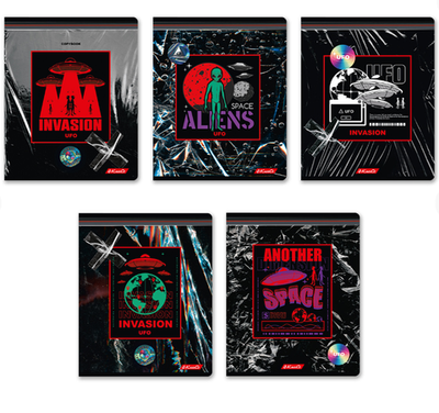 "Светоч" 96ТЕТк-001 Тетрадь ученическая общая, A5 96 л. на скобе 60 г/кв.м , белизна 100 % 5 шт. клетка 000776 Вторжение