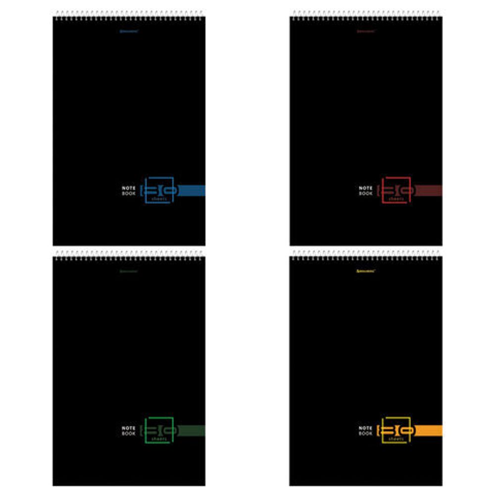 Блокнот БОЛЬШОЙ ФОРМАТ А4 198х297 мм, 80 л., гребень, жесткая подложка, клетка, BRAUBERG, "Dark", 114355
