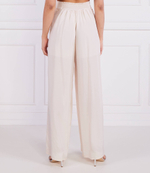 Брюки с ремешком Palazzo Patrizia Pepe - экрю(2P1533 A057)