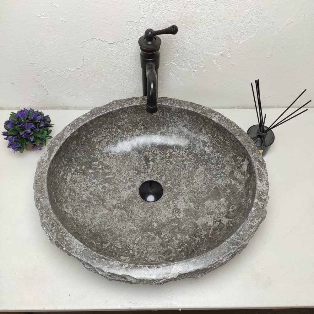 Раковина из мрамора Erozy Grey EM-81191 (55*48*15)