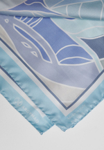 Шелковый платок QYZGALDAQ BLUE 70x70