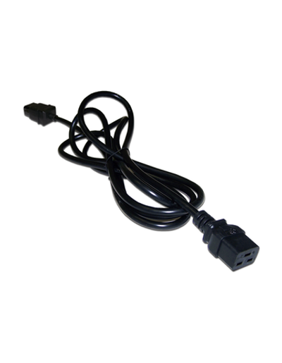 Шнур питания C19-C20, 3х1.5, 220В, 16А, черный, 0.5 метра