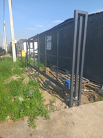 Каркас откатных ворот с встроенной калиткой "ОПТИМА" Т Профиль + монтаж. до 5м проем.