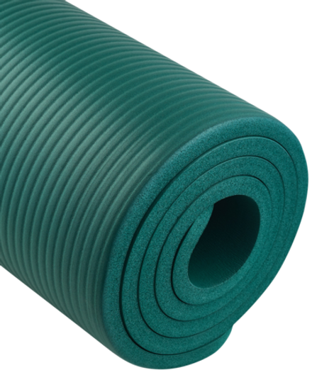 Коврик для йоги и фитнеса FM-301, NBR, 183x61x1,2 см, изумрудный