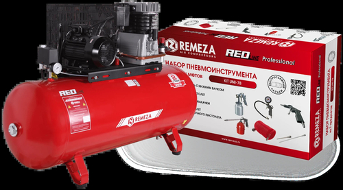 Компрессор поршневой СБ4/Ф-270.AB790 с набором пневмоинструмента KIT UNI-7B