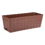 Ящик для цветов Изюминка 12л с поддоном (коричневый) (комплект 14 шт)