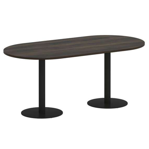 Onix Direct Стол овальный O.SPRG-3 Дуб Мали/Металл Черный 1800*900*750