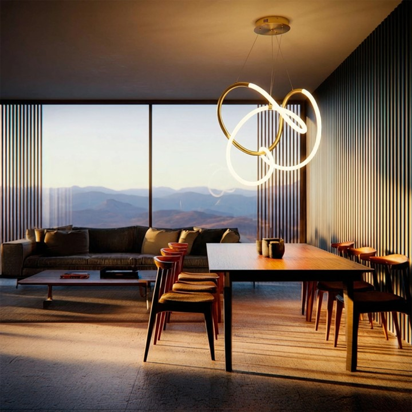 Серия современных светильников с гибким неоном  Corinto