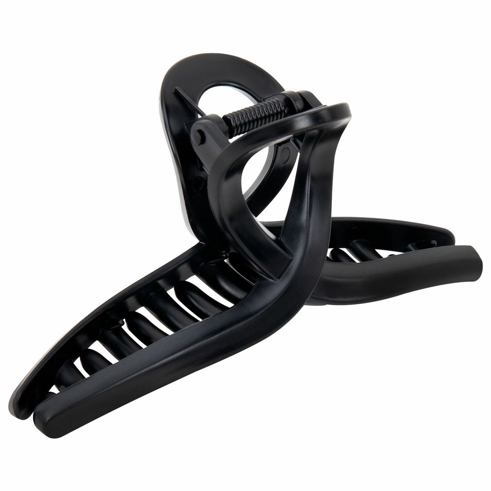 Крабы для волос НАБОР 3 шт., 8,5 см / 9 см / 11 см, soft touch, чёрный, MONTE VITA, 457032