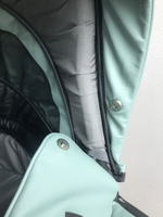 Коляска детская Peppy Zoom 2 в 1 (01) Черная экокожа / Мята экокожа