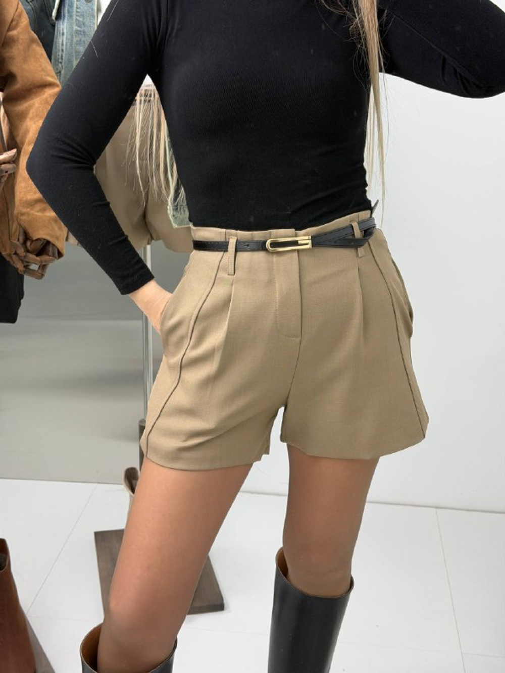 Шорты женские артикул 2537 цвет "капучино"