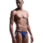 Мужские классические однотонные трусы-слипы (Размер: XXXL) (Цвет: темно-синий)