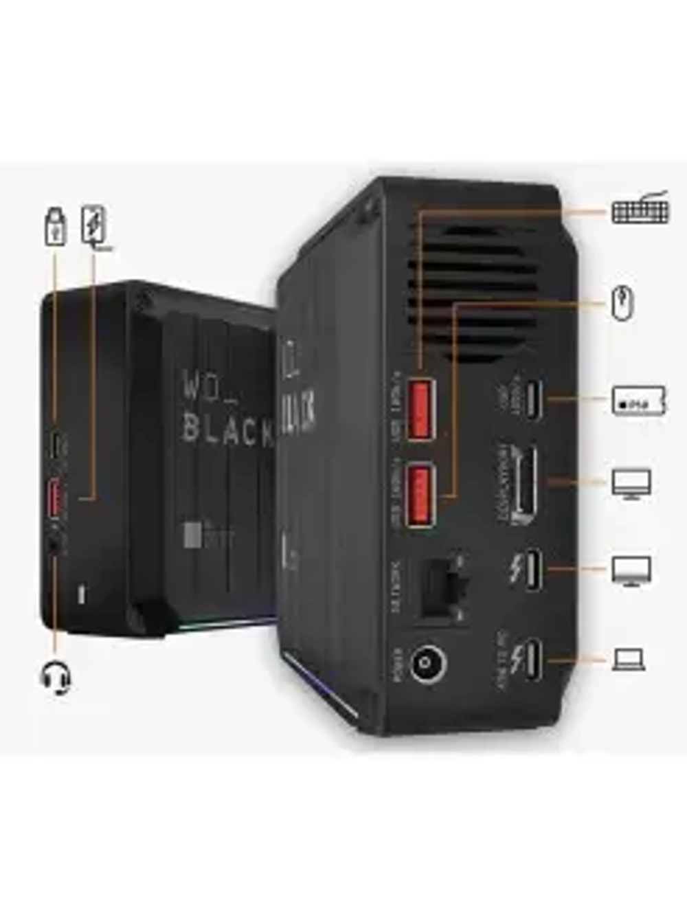 Внешний SSD WD BLACK D50 Game Dock 1ТБ (WDBA3U0010BBK-EESN)