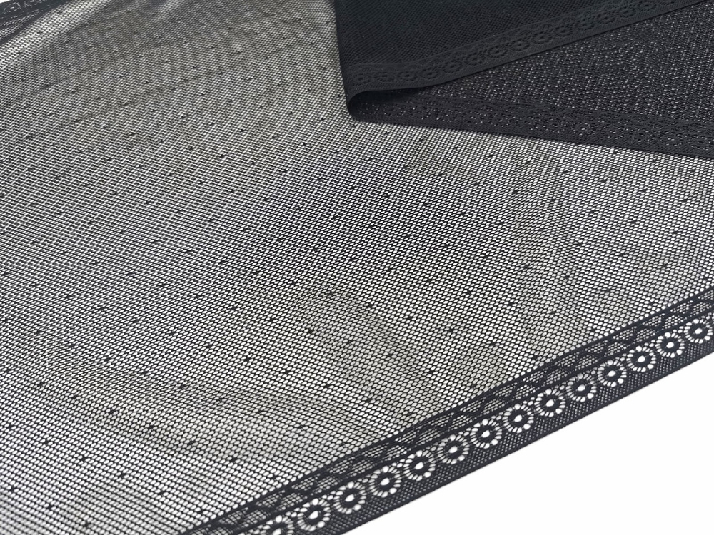 _Эластичная сеточка с окантовкой и мушками, 26 см, черная, м, (Арт: EK-2402), м