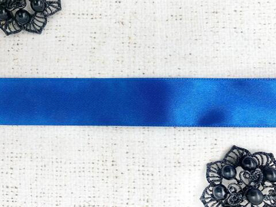 Лента атласная, ш. 2,5 см, электрик