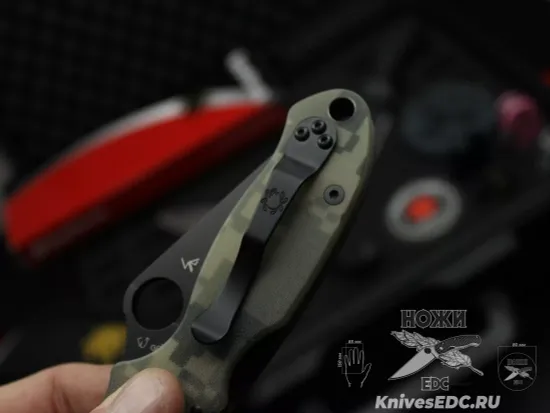 Нож складной Spyderco Para 3 223GPCMOBK c черным клинком CPM-S45VN, рукоять камуляжный  G10