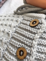 Комплект на выписку вязаный "АйШах" с шапкой и комбинезоном р.24 (Цвет: Черный, Размер: 80)