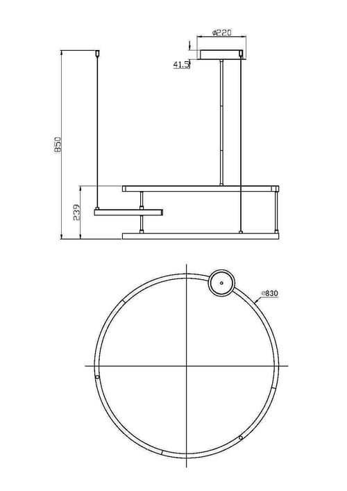 Подвесной светильник Maytoni MOD016PL-L52BK