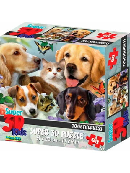 Пазл 3D 63 дет. 31*23см "Вместе"