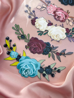 Термонаклейка цветы синие