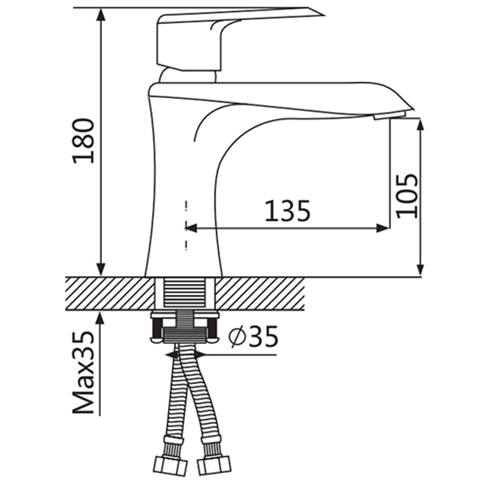 Смеситель для раковины Oute T45 T4501