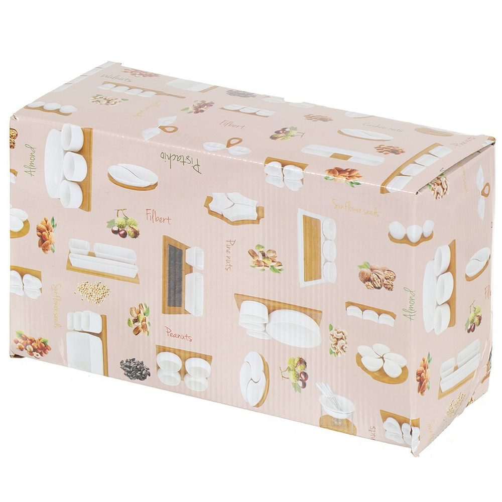 Набор чайный керам, 13 пр, 6 перс, 180 мл, металл подставка, Y4-4593